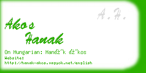 akos hanak business card